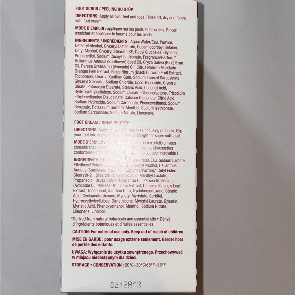 Arbonne Red and White Foot Care Set. NIB - Picture 2 of 4